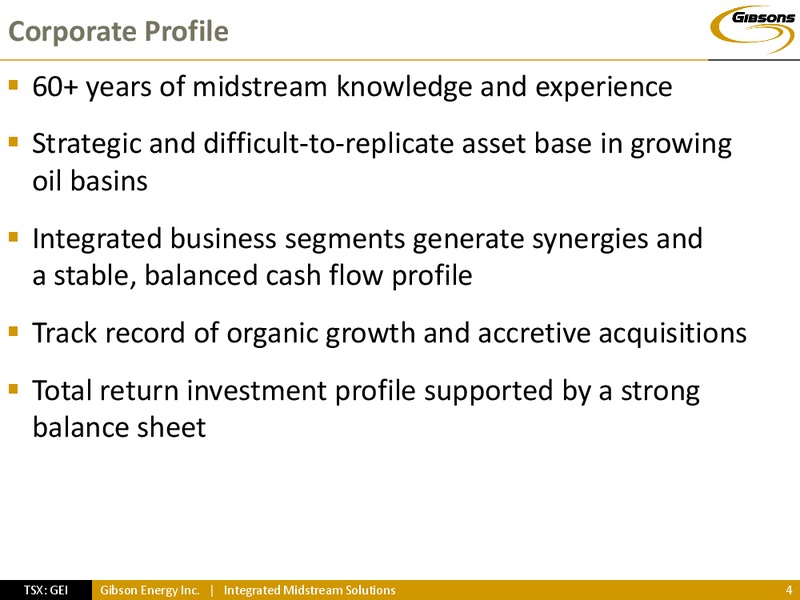 INVESTOR PRESENTATION – Gibson Energy Inc. – slide 3