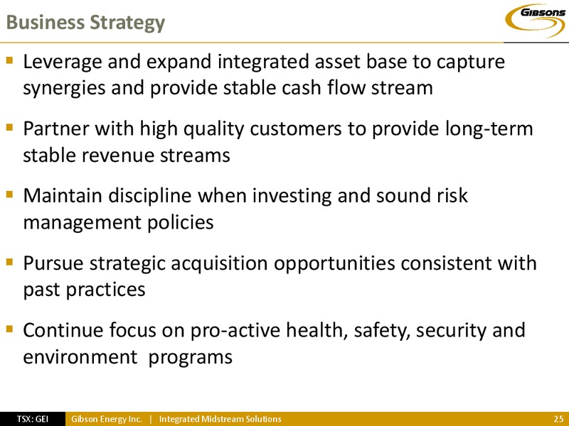 INVESTOR PRESENTATION – Gibson Energy Inc. – slide 24