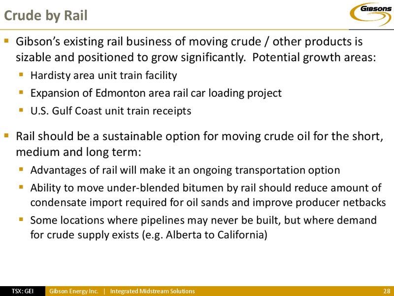 INVESTOR PRESENTATION – Gibson Energy Inc. – slide 27