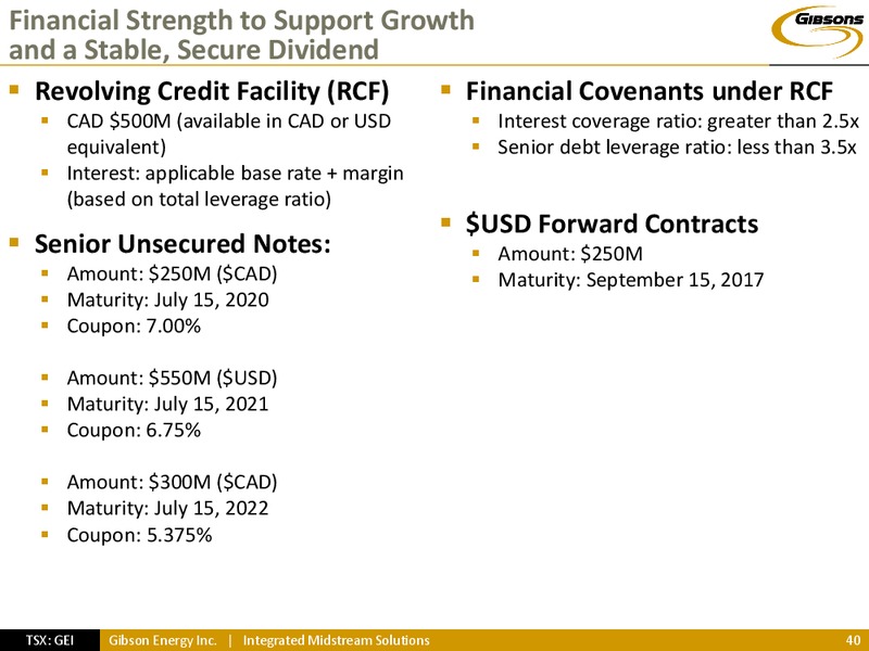 Investor Presentation – Gibson Energy Inc. – slide 39