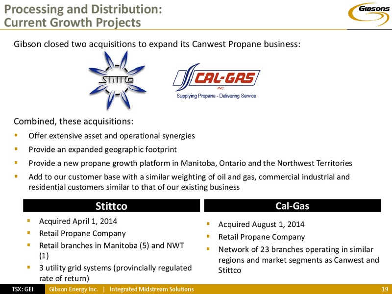INVESTOR PRESENTATION – Gibson Energy Inc. – slide 18
