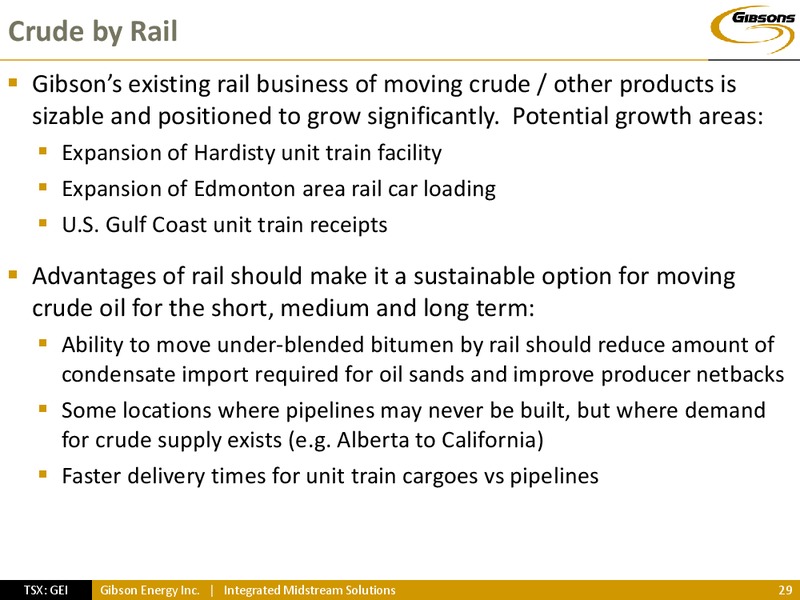 INVESTOR PRESENTATION – Gibson Energy Inc. – slide 28