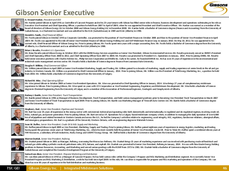 Investor Presentation – Gibson Energy Inc. – slide 44