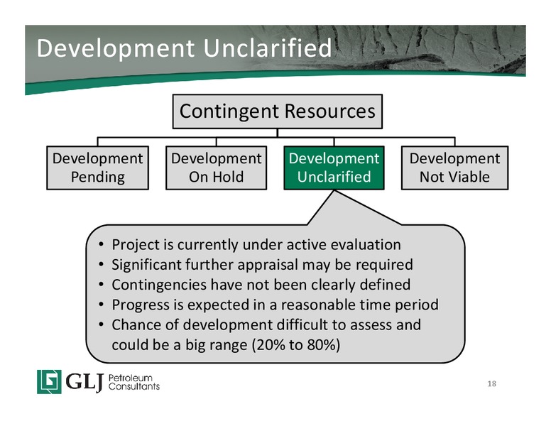 Understanding Contingent Resources – GLJ Petroleum Consultants Ltd. – slide 18