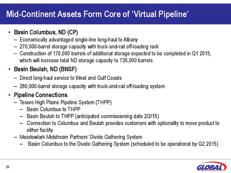 UBS MLP ONE ON ONE CONFERENCE – Global Partners Lp – slide 19