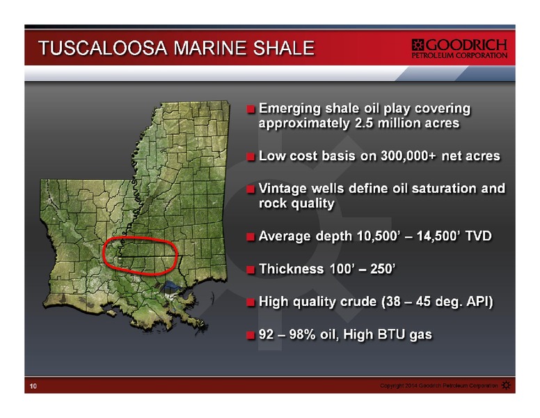 MANAGEMENT PRESENTATION – Goodrich Petroleum Corp. – slide 10