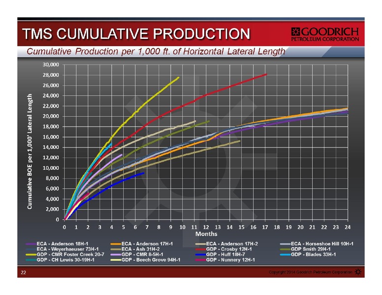 MANAGEMENT PRESENTATION – Goodrich Petroleum Corp. – slide 22