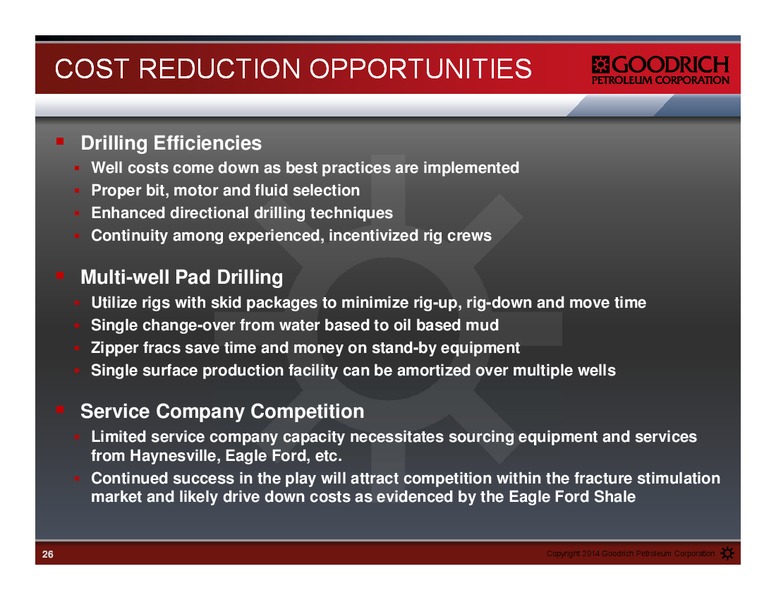 TUSCALOOSA MARINE SHALE PRESENTATION – Goodrich Petroleum Corp. – slide 25