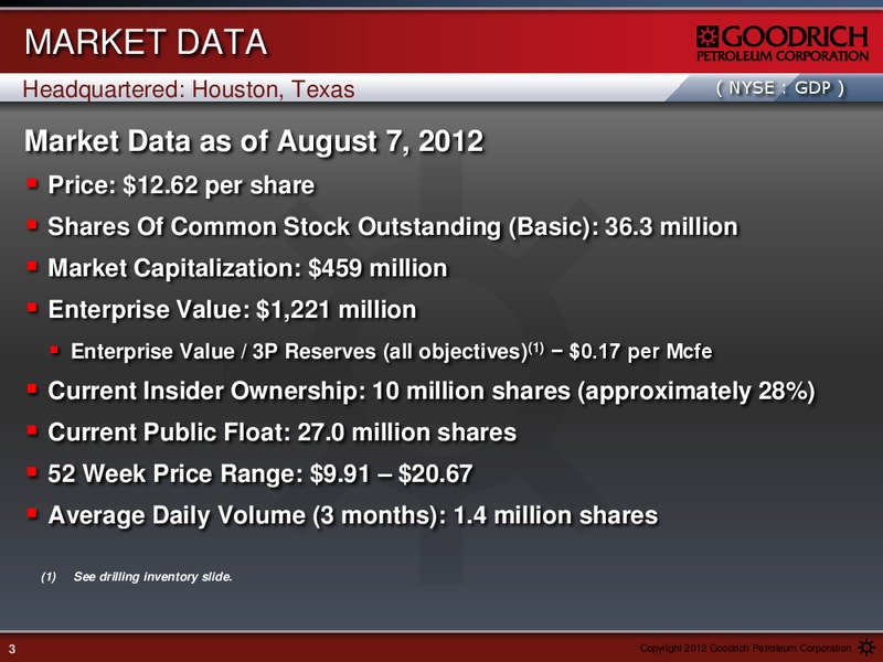 ENERCOMS OIL AND GAS CONFERENCE – Goodrich Petroleum Corp. – slide 2