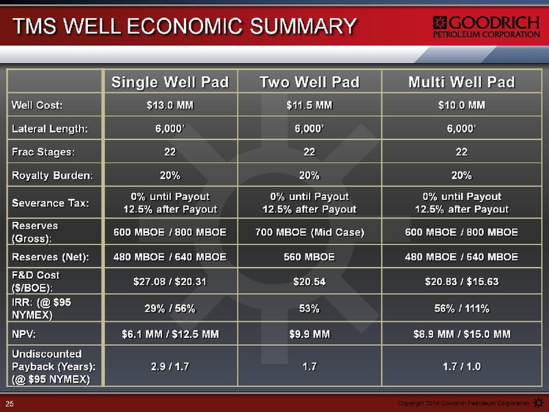 THE ENERCOM OIL AND GAS CONFERENCE – Goodrich Petroleum Corp. – slide 25