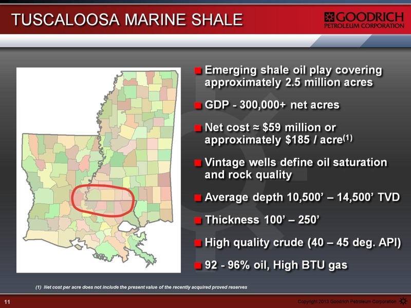 CEO ENERGY POWER CONFERENCE – Goodrich Petroleum Corp. – slide 11
