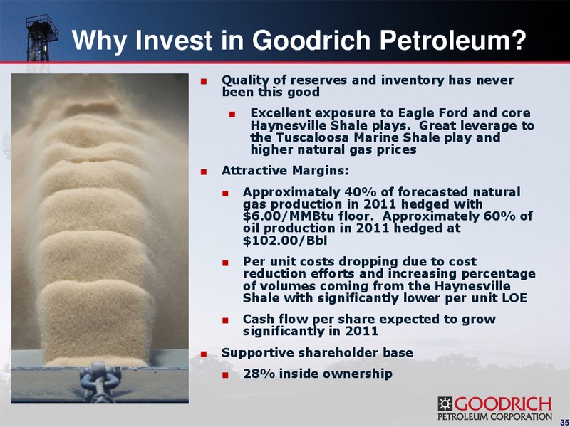 IPAA'S 9TH ANNUAL OIL & GAS INVESTMENT SYMPOSIUM – Goodrich Petroleum Corp. – slide 34