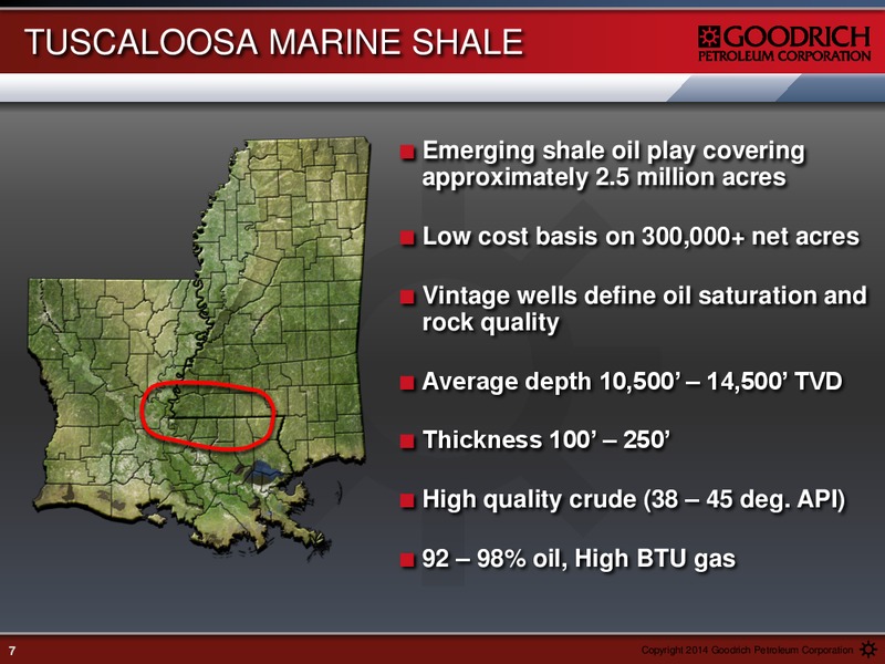 NOVEMBER 2014 EARNINGS CALL – Goodrich Petroleum Corp. – slide 6