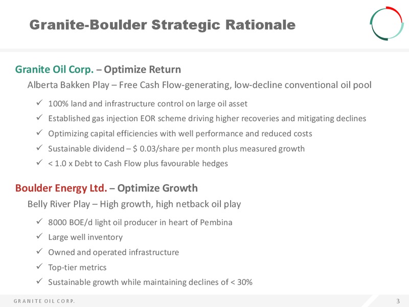 APRIL 2015 INVESTOR PRESENTATION – Granite Oil Corp – slide 3