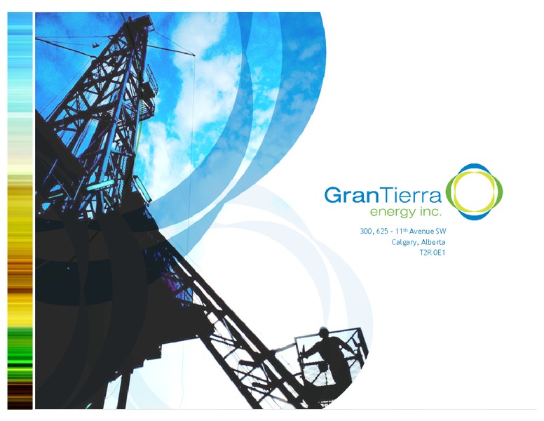 Investor Presentation – Gran Tierra Energy, Inc. – slide 27