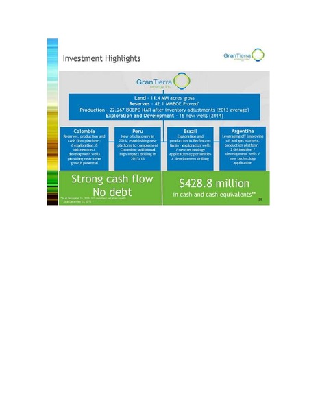 IPAA OGIS – Gran Tierra Energy, Inc. – slide 19