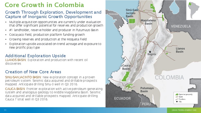 MAY 2015 INVESTOR PRESENTATION – Gran Tierra Energy, Inc. – slide 10