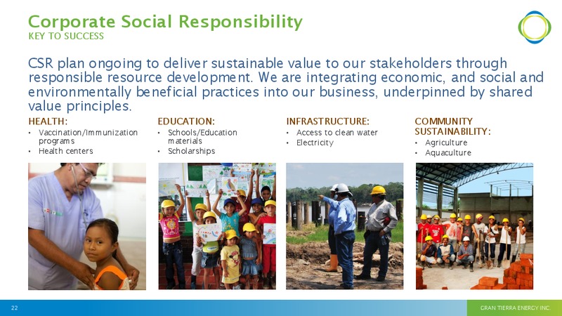 MAY 2015 INVESTOR PRESENTATION – Gran Tierra Energy, Inc. – slide 21