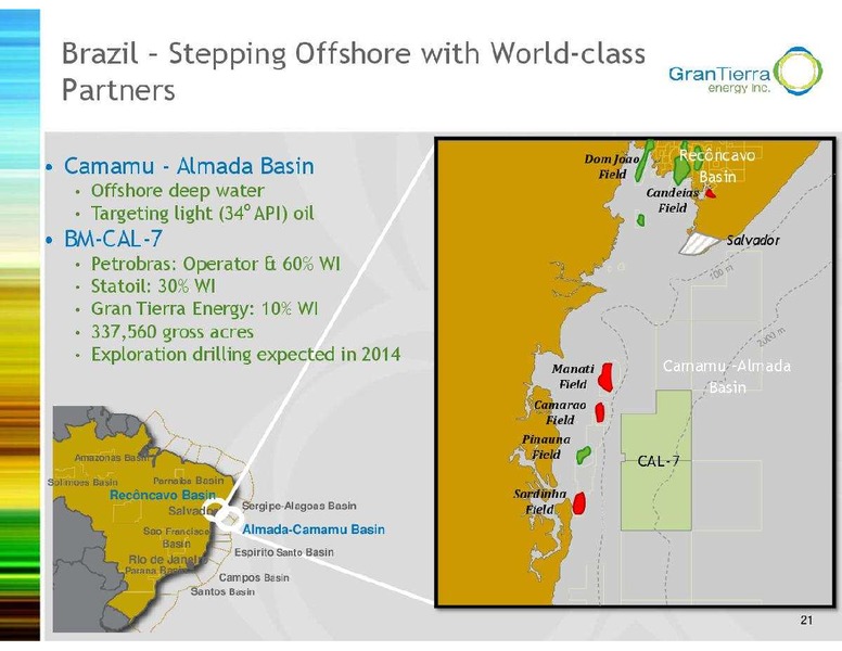GLOBAL ENERGY CONFERENCE – Gran Tierra Energy, Inc. – slide 22