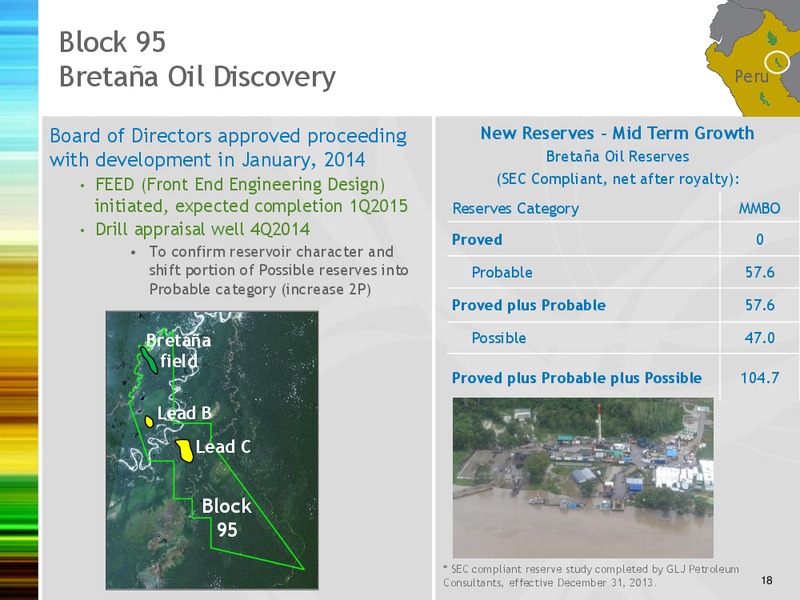 INVESTOR PRESENTATION – Gran Tierra Energy, Inc. – slide 17