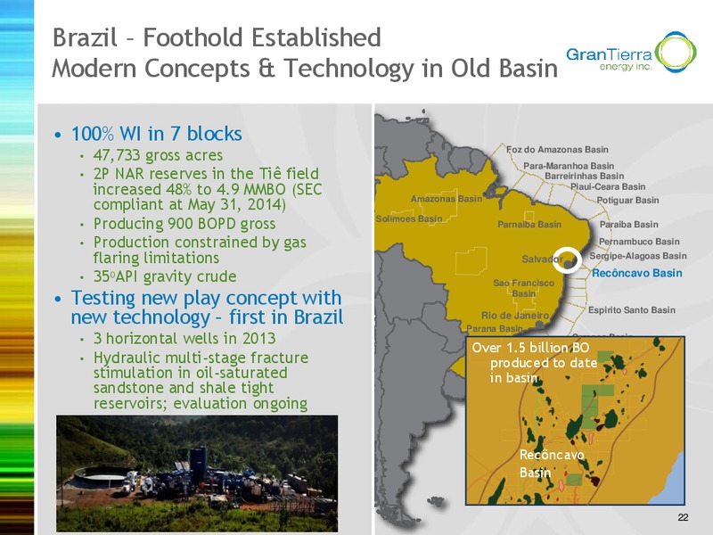Investor Presentation – Gran Tierra Energy, Inc. – slide 21