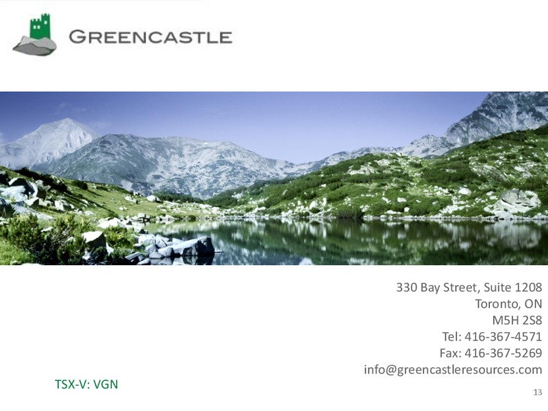 Corporate Presentation – Greencastle – slide 12