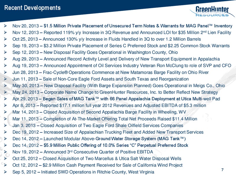 Cowen and Company Energy Conference – Greenhunter Resources – slide 6