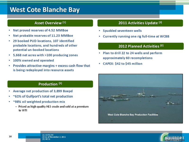 JANUARY 2012 INVESTOR PRESENTATION – Gulfport Energy Corp. – slide 15