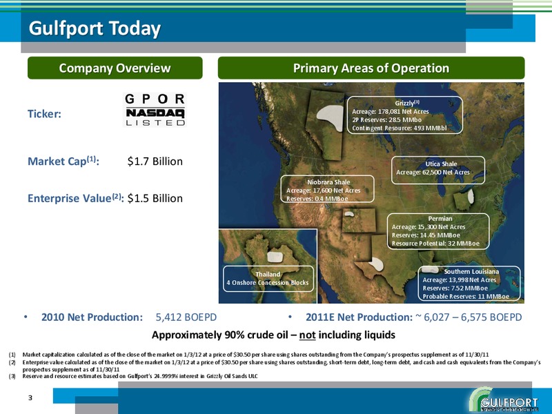 GULFPORT ENERGY CORPORATION INVESTOR PRESENTATION – Gulfport Energy Corp. – slide 2
