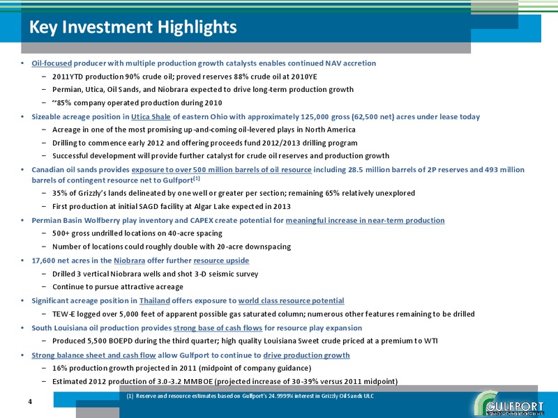 GULFPORT ENERGY CORPORATION INVESTOR PRESENTATION – Gulfport Energy Corp. – slide 3