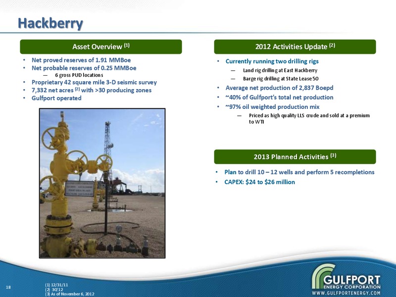 JANUARY 2013 INVESTOR PRESENTATION – Gulfport Energy Corp. – slide 17