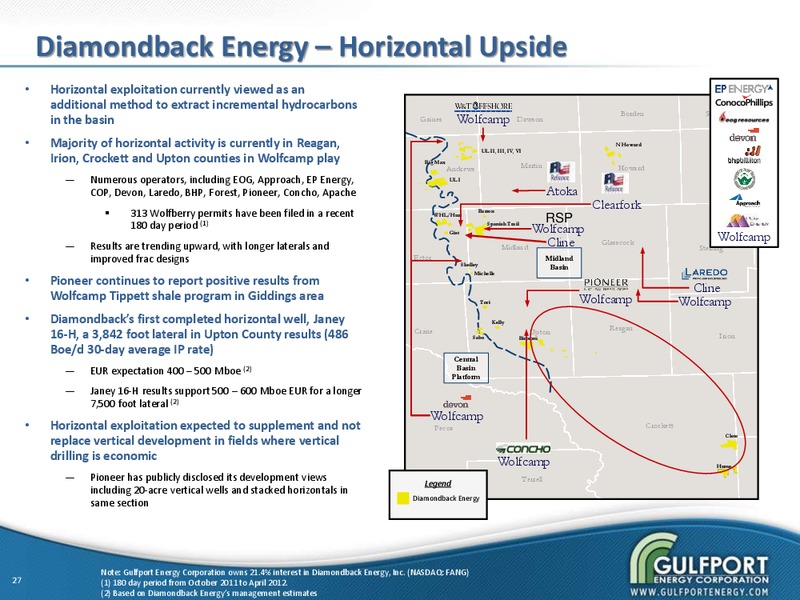 JANUARY 2013 INVESTOR PRESENTATION – Gulfport Energy Corp. – slide 26