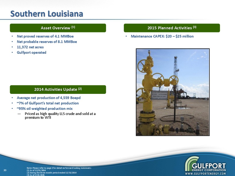 Q4 2014 EARNINGS CALL – Gulfport Energy Corp. – slide 18