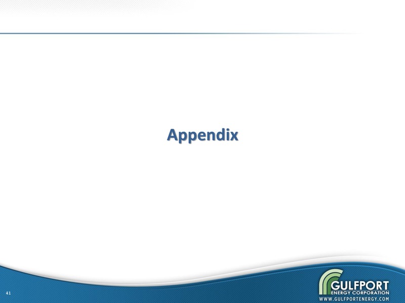 MARCH 2012 INVESTOR PRESENTATION – Gulfport Energy Corp. – slide 39