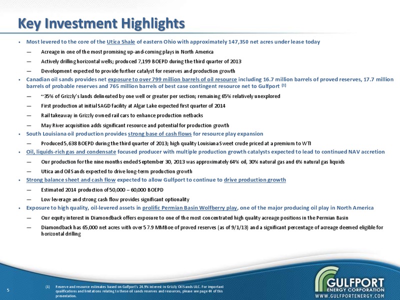 Q3 2013 INVESTOR PRESENTATION – Gulfport Energy Corp. – slide 4