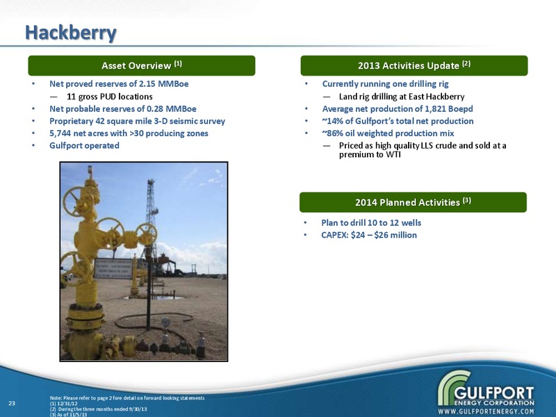 Q3 2013 INVESTOR PRESENTATION – Gulfport Energy Corp. – slide 21