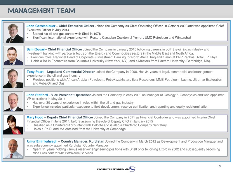 APRIL 2015 INVESTOR PRESENTATION – Gulf Keystone Petroleum Ltd. – slide 4