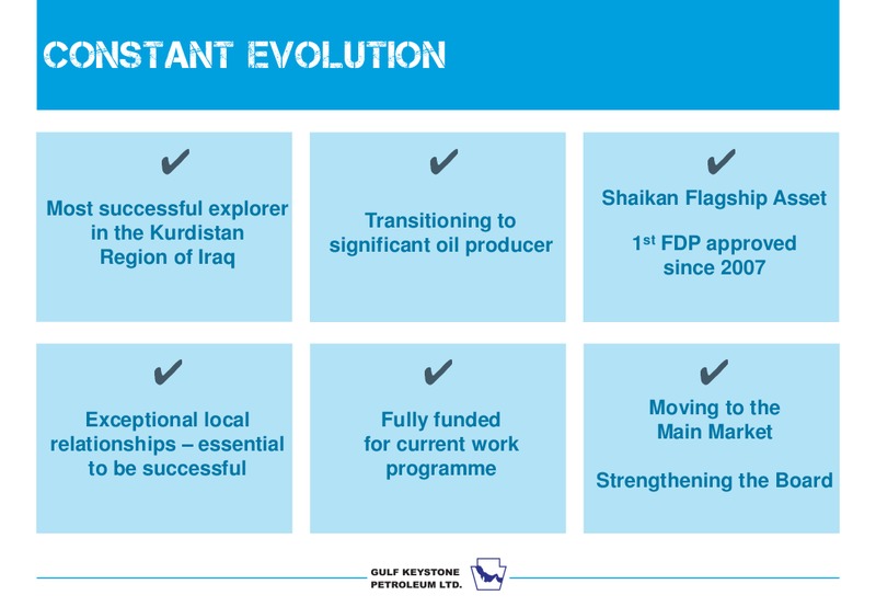 INVESTOR DAY – Gulf Keystone Petroleum Ltd. – slide 4