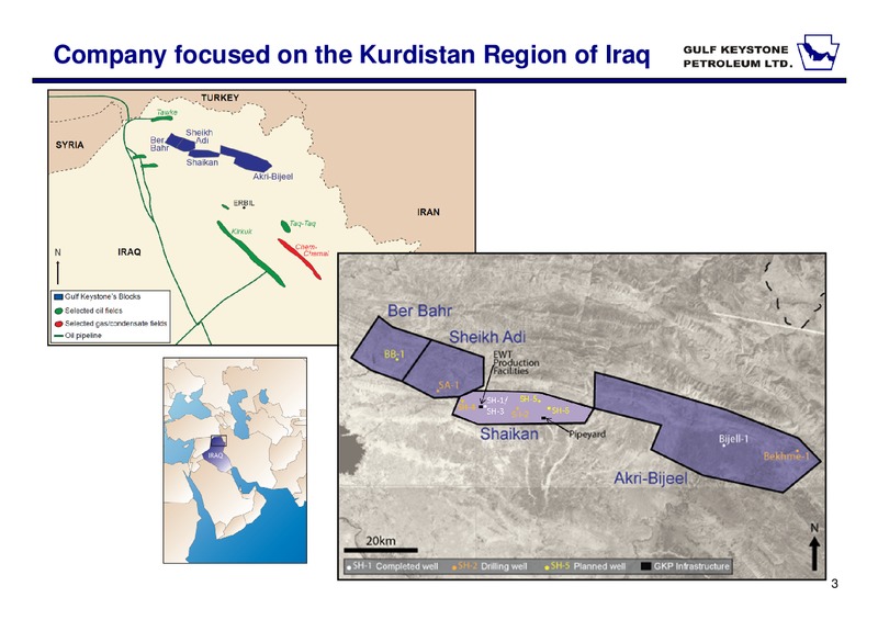 HALF YEAR REPORT AND FORWARD STRATEGY PRESENTATION – Gulf Keystone Petroleum Ltd. – slide 3
