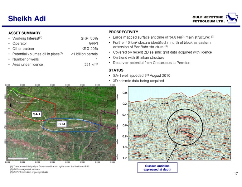 INVESTOR PRESENTATION – Gulf Keystone Petroleum Ltd. – slide 17