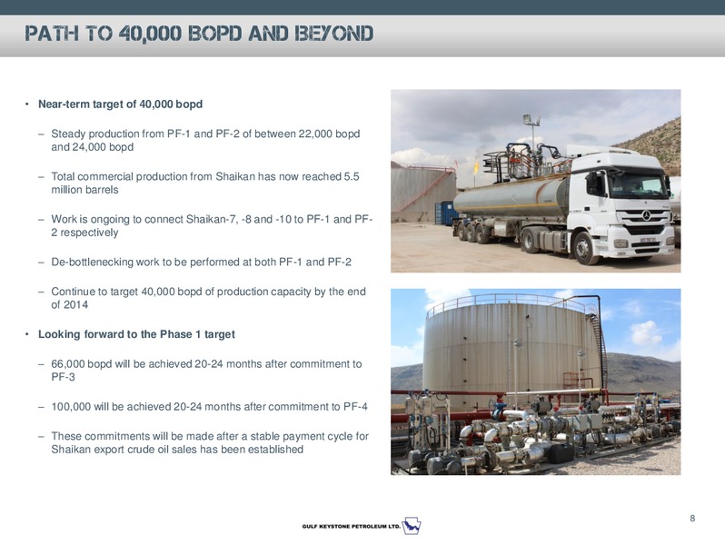 Investor Presentation – Gulf Keystone Petroleum Ltd. – slide 9