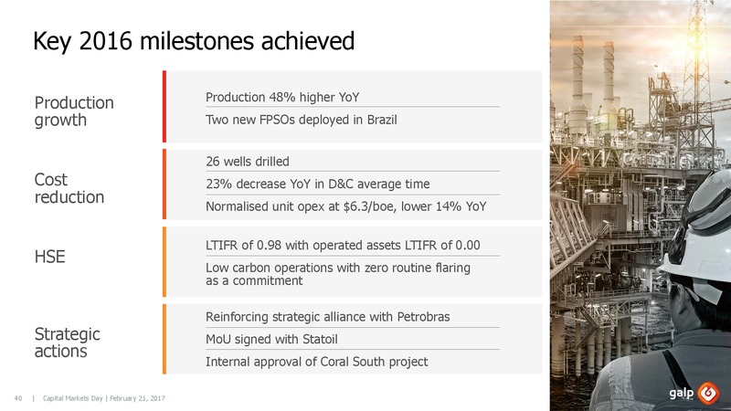 Capital Markets Day 2017 London – Galp Energia – slide 39