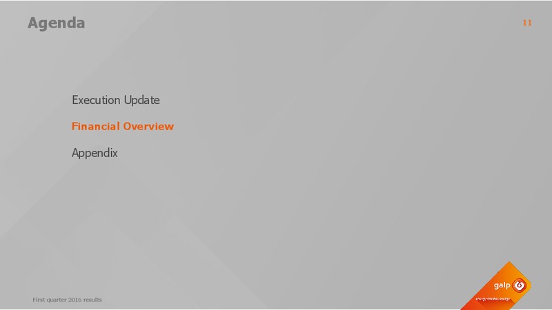 First Quarter 2016 Results – Galp Energia – slide 10