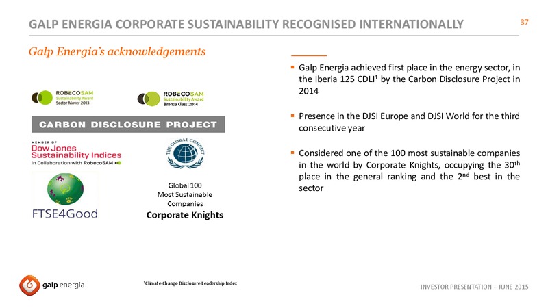 JUNE 2015 INVESTOR PRESENTATION – Galp Energia – slide 37