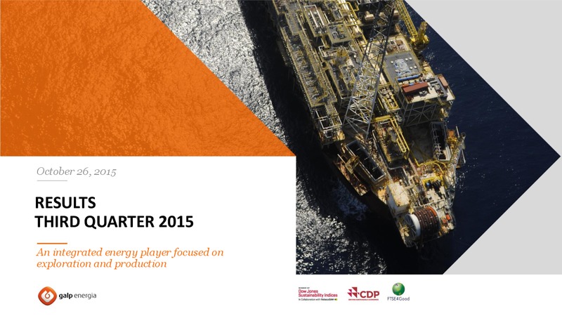 Q3 2015 Results – Galp Energia – slide 1