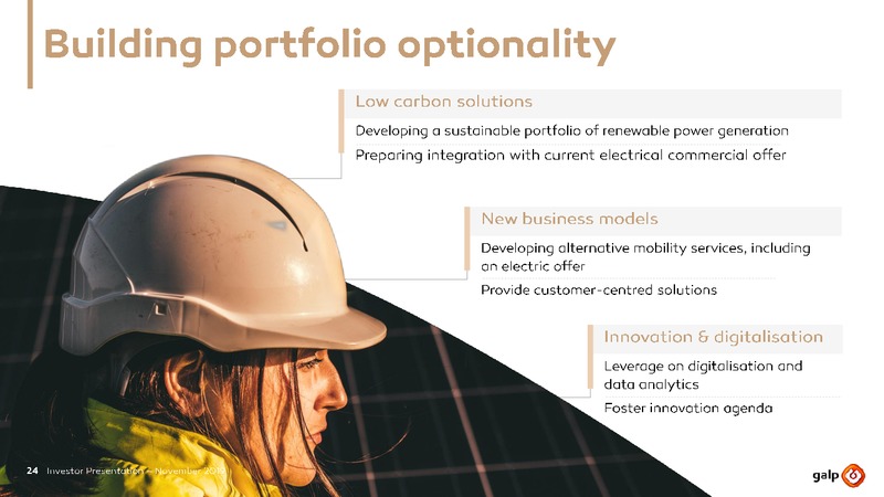 November 2019 Investor Presentation – Galp Energia – slide 24