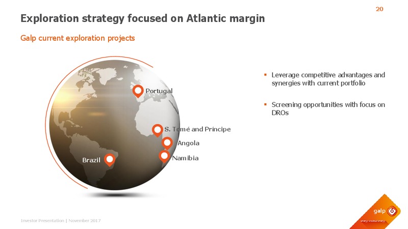 November 2017 Investor Presentation – Galp Energia – slide 19