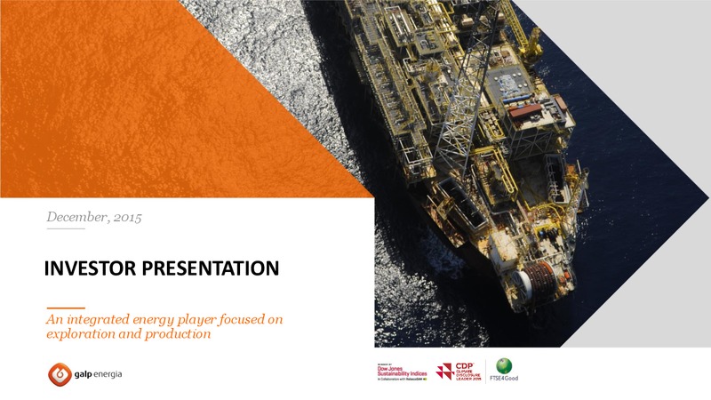 December 2015 Investor Presentation – Galp Energia – slide 1