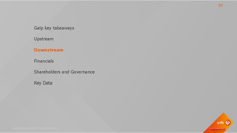 December 2017 Investor Presentation – Galp Energia – slide 21