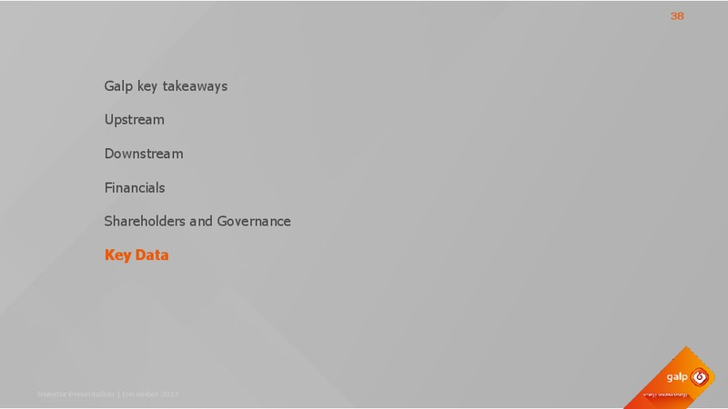 December 2017 Investor Presentation – Galp Energia – slide 37